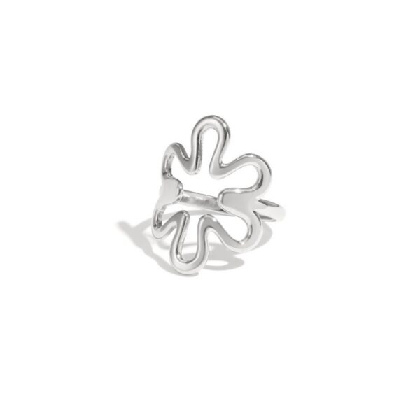 Bloom ring zilver